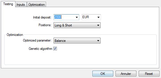Configuração do otimizador