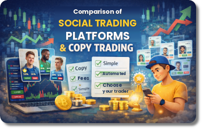 Comparação de plataformas de trading social e copy trading